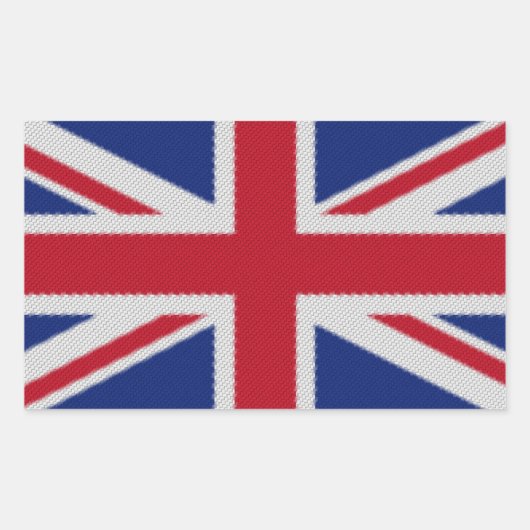 Sticker Rectangulaire Drapeau tissé Union Jack (Devant)