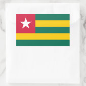 Sticker Rectangulaire Drapeau Togo/togolais (Sac)