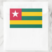 Sticker Rectangulaire Drapeau togolais, Drapeau du Togo (Sac)