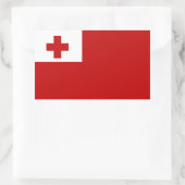 Sticker Rectangulaire Drapeau tongan, Drapeau des Tonga (Sac)