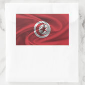 Sticker Rectangulaire Drapeau tunisien (Sac)