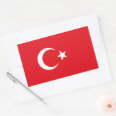 Sticker Rectangulaire Drapeau turc (Enveloppe)