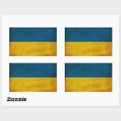 Sticker Rectangulaire Drapeau Ukraine (Feuille)