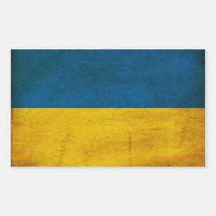 Sticker Rectangulaire Drapeau Ukraine
