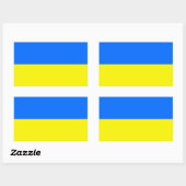 Sticker Rectangulaire Drapeau Ukraine (Feuille)