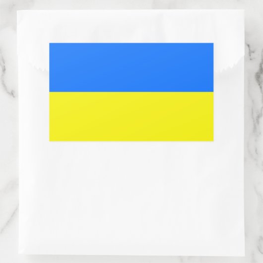 Sticker Rectangulaire Drapeau Ukraine (Sac)
