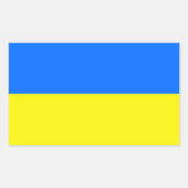 Sticker Rectangulaire Drapeau Ukraine (Devant)