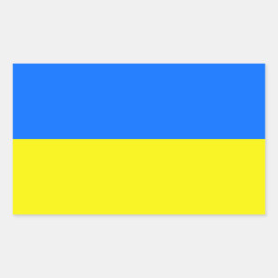 Sticker Rectangulaire Drapeau Ukraine