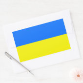 Sticker Rectangulaire Drapeau Ukraine (Enveloppe)