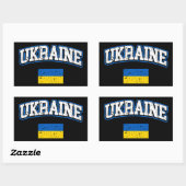 Sticker Rectangulaire Drapeau Ukraine (Feuille)
