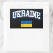Sticker Rectangulaire Drapeau Ukraine (Sac)