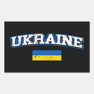 Sticker Rectangulaire Drapeau Ukraine
