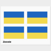 Sticker Rectangulaire Drapeau Ukraine (Feuille)