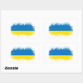 Sticker Rectangulaire Drapeau ukrainien (Feuille)