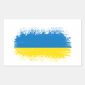 Sticker Rectangulaire Drapeau ukrainien (Devant)