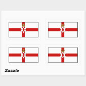 Sticker Rectangulaire Drapeau Ulster Banner Irlande du Nord (Feuille)