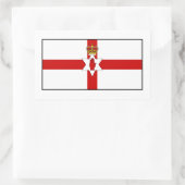 Sticker Rectangulaire Drapeau Ulster Banner Irlande du Nord (Sac)