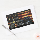 Sticker Rectangulaire Drapeau Union, Étoiles et rayures, Moto (Enveloppe)