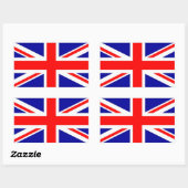 Sticker Rectangulaire Drapeau Union Jack (Feuille)