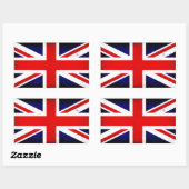 Sticker Rectangulaire Drapeau Union Jack britannique (Feuille)