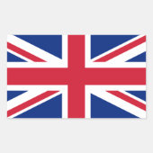 Sticker Rectangulaire Drapeau Union Jack britannique patriotique (Devant)