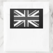 Sticker Rectangulaire Drapeau Union Jack du Royaume-Uni - Chrome (Sac)