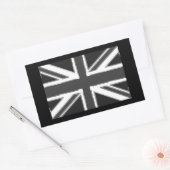 Sticker Rectangulaire Drapeau Union Jack du Royaume-Uni - Chrome (Enveloppe)