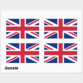 Sticker Rectangulaire Drapeau Union Jack du Royaume-Uni UK (Feuille)