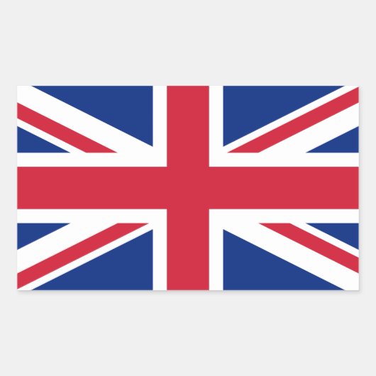 Sticker Rectangulaire Drapeau Union Jack du Royaume-Uni UK (Devant)