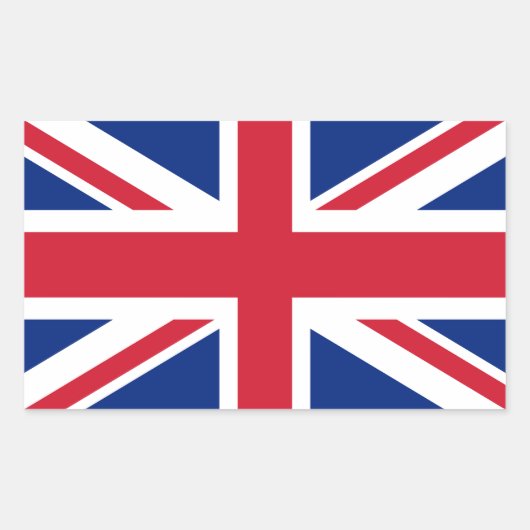 Sticker Rectangulaire Drapeau Union Jack du Royaume-Uni - Version authen (Devant)