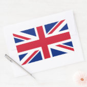 Sticker Rectangulaire Drapeau Union Jack du Royaume-Uni - Version authen (Enveloppe)