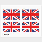 Sticker Rectangulaire Drapeau Union Jack - Royaume-Uni (Feuille)