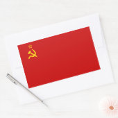 Sticker Rectangulaire Drapeau Union soviétique/URSS/CCCP (Enveloppe)