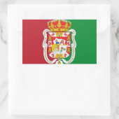 Sticker Rectangulaire Drapeau urbain de Grenade (Espagne) (Sac)