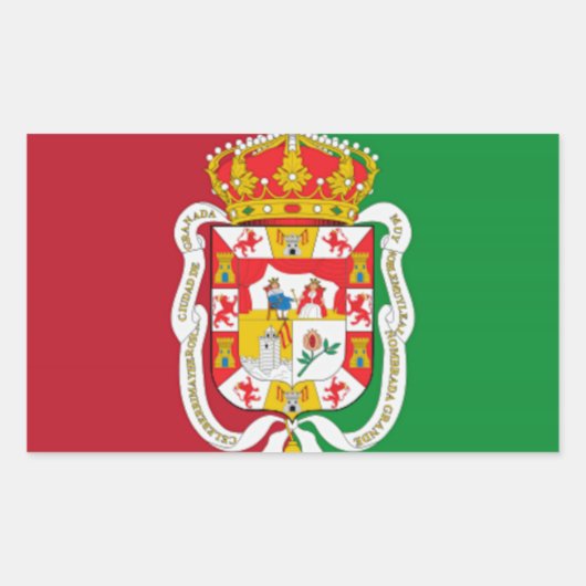 Sticker Rectangulaire Drapeau urbain de Grenade (Espagne) (Devant)