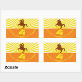 Sticker Rectangulaire Drapeau urbain de Jacksonville (Floride) (Feuille)