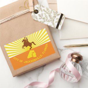 Sticker Rectangulaire Drapeau urbain de Jacksonville (Floride)