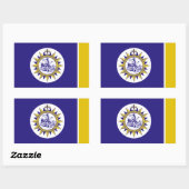 Sticker Rectangulaire Drapeau urbain de Nashville (Tennessee) (Feuille)