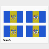 Sticker Rectangulaire Drapeau urbain de Philadelphie (Pennsylvanie) (Feuille)