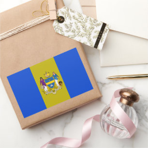 Sticker Rectangulaire Drapeau urbain de Philadelphie (Pennsylvanie)