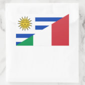 Sticker Rectangulaire Drapeau uruguayen (Sac)