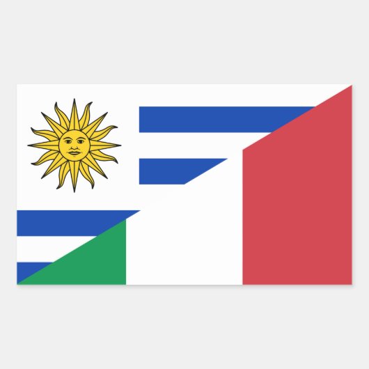 Sticker Rectangulaire Drapeau uruguayen (Devant)