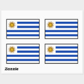 Sticker Rectangulaire Drapeau uruguayen, Drapeau uruguayen (Feuille)