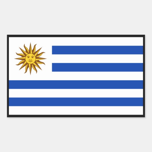 Sticker Rectangulaire Drapeau uruguayen, Drapeau uruguayen (Devant)
