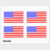Sticker Rectangulaire Drapeau USA entièrement imprimé (Feuille)