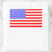 Sticker Rectangulaire Drapeau USA entièrement imprimé (Sac)