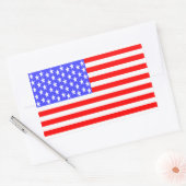 Sticker Rectangulaire Drapeau USA entièrement imprimé (Enveloppe)