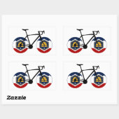 Sticker Rectangulaire Drapeau Utah Cyclisme (Feuille)