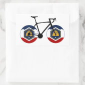Sticker Rectangulaire Drapeau Utah Cyclisme (Sac)