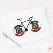 Sticker Rectangulaire Drapeau Utah Cyclisme (Enveloppe)